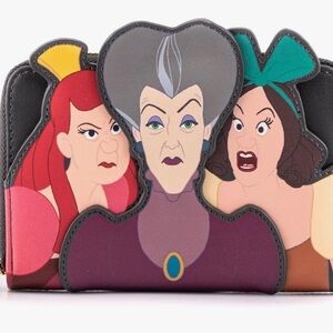 Loungefly Villains Evil Sisters Cinderella Wallet NWT
